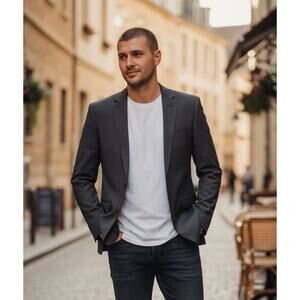 John Varvatos Star USA Men’s Gray Jacket Size 38R